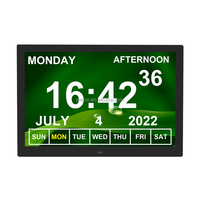 Écran LCD de 15 pouces avec wi-fi, prévisions météorologiques, montage mural, calendrier numérique, horloge de jour, rappel de médicaments, réveil intelligent pour les personnes âgées