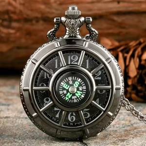 <span class=keywords><strong>Montre</strong></span> <span class=keywords><strong>à</strong></span> pendentif rétro creux avec chaîne de collier cadran ciel étoilé demi-<span class=keywords><strong>chasseur</strong></span> <span class=keywords><strong>montre</strong></span> de poche <span class=keywords><strong>à</strong></span> quartz avec boussole - Product Image 1