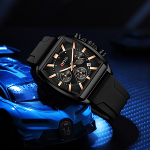 Montre à quartz lumineuse SANDA 7216 de type barillet en maille, 6 aiguilles, multifonction, étanche, montre-bracelet tendance - Product Image 4