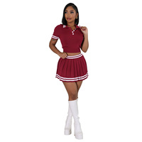 Ensembles tricotés pour femmes, polos, mini-jupes, vêtements de haute qualité à prix abordable, vêtements d'usine Rts, ensembles 2 pièces pour filles