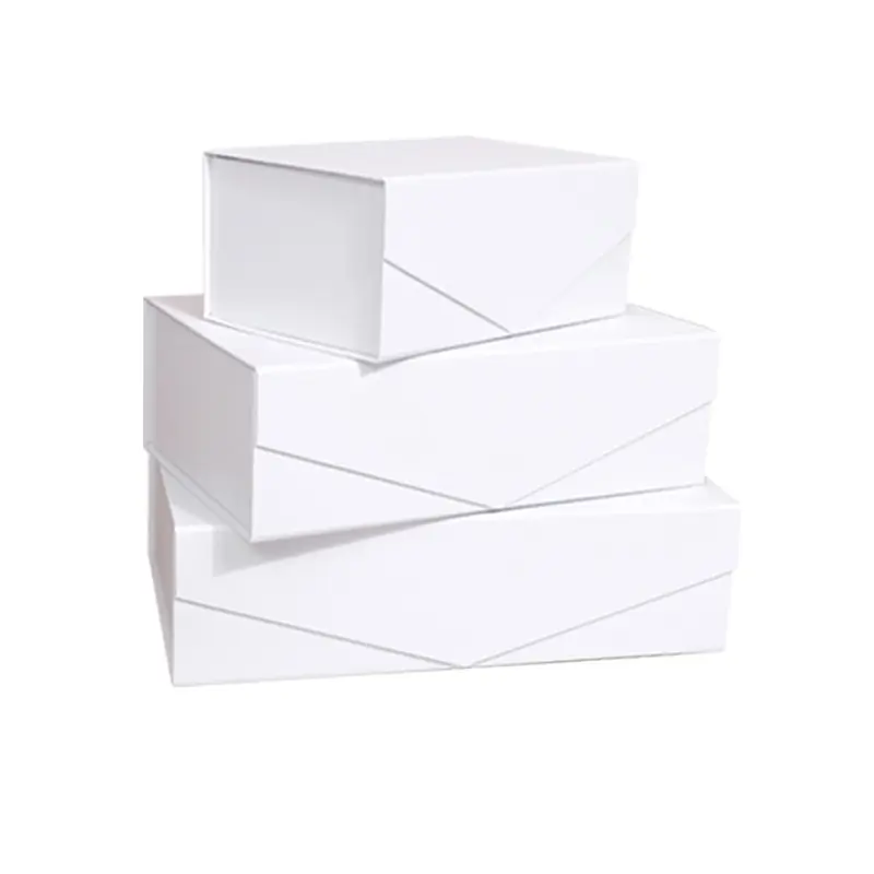 Kunden spezifische Produkt verpackung Kleine weiße Schachtel verpackung, einfache weiße Papier box, weiße Papp kosmetik box
