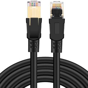 CAT8 26AWG <b>RJ45</b> Shielding SFTP Gold Plating Plug Ethernet <b>Cables</b> Cat8 100% BC 40Gbps Patch Cord 8P8C ROHS Lan Network <b>Cable</b> - Product Image 1
