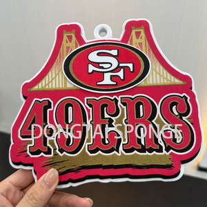 カスタムNFLチームサンフランシスコ49ers 3Dプリント誇大広告チェーンネックレスゲームデーファンアクセサリー - Product Image 5