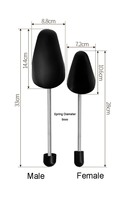Civière en plastique noir durable pour arbre à chaussures réglable pour hommes avec pièces et accessoires de sac à ressort élastique
