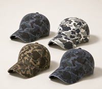 Gorra de Béisbol de Algodón Lavado con Diseño de Camuflaje Oxford, Logotipo 3D en Relieve Personalizado, Transpirable, Impermeable, Unisex, para Exteriores, Venta al Por Mayor de Fábrica