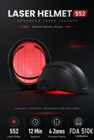Casco Láser Inteligente para el Crecimiento del Cabello, Venta al por Mayor y Menor para Clínicas de Belleza, Aprobado por la FDA 510K, 552 Diodos VCSEL
