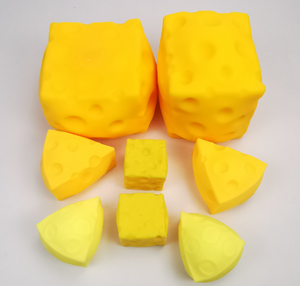 Juguetes Antiestrés de Queso para Adultos y Niños, Pelota Antiestrés de Queso Gigante para Aliviar la Ansiedad, Juguetes de Queso Grandes y Blandos - Product Image 1
