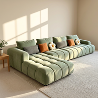 Ensemble de canapés modulaires de style simple et moderne, design en forme de L, rembourrage en éponge, écologique, doux et confortable pour la maison et l'hôtel