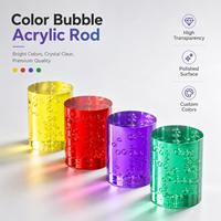 Profils acryliques extrudés sur mesure, multicolores, en PMMA (Plexiglas) massif, pour ornements et construction