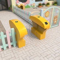 Portillon pivotant de sécurité renforcée pour maternelle avec lecteur de carte RFID – Barrière d'accès sécurisée pour enfants