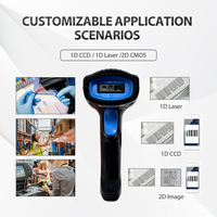 2.4g Scanner de codes à barres USB sans fil BT Laser CMOS Lecteurs de code 2D portables Pistolet à balayage laser Scanner de supermarché pour utilisation mobile