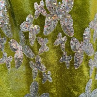 Nouveau Tissu Brocart Tricoté Automne Hiver 3mm à Motif Floral Abstrait Géométrique Perlé 100% Acrylique Résistant à l'Abrasion