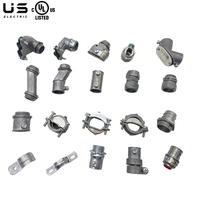Conectores Dúplex para Conducto Metálico Flexible (FMC) con Tornillos de 3/8 Pulgadas Conectores de Zinc Fundido a Presión Tipo BX para Conductos