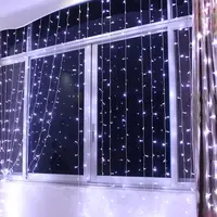 10*1m LED الستار الجنية وميض أسلاك إضاءة للأماكن الخارجية داخلي 8 طرق ديكور عيد الميلاد