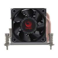 Refroidisseur de processeur actif pour serveur 2U avec ailettes en aluminium, 4 caloducs en cuivre et ventilateur PWM de 60 mm pour solution de refroidissement LGA 2011 1700 AM4