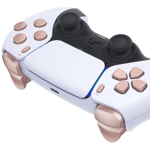 Metálico Ouro Rosa D-pad <span class=keywords><strong>R1</strong></span> <span class=keywords><strong>L1</strong></span> <span class=keywords><strong>R2</strong></span> <span class=keywords><strong>L2</strong></span> Gatilhos Compartilhar Opções Botão Facial Botões Conjunto Completo para Controlador PS5 BDM-030/040/050 - Product Image 3