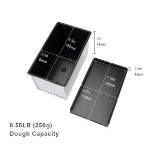 Bandeja para <span class=keywords><strong>pan</strong></span> antiadherente de aluminio de 160x94x77mm, 250g con tapa, bandeja para hornear <span class=keywords><strong>pan</strong></span>/caja para tostadas de estaño - Product Image 2