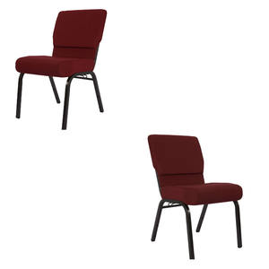 Chaises de théâtre modernes en métal emboîtables de haute qualité avec coussin en tissu confortable pour auditoriums et églises - Product Image 2