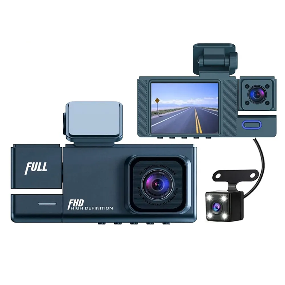 180 Degree Car Camera Dash-Cam Car Dvr Black Box 2024 Rear View Backup Parking Camera Auto Camera Recorder For Car
