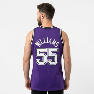 Maillot cousu Jason Williams pour hommes 2026 # Maillot de basket-ball rétro décontracté 55 Mike Bibby Chris Webber Peja Stojakovic - Product Image 1