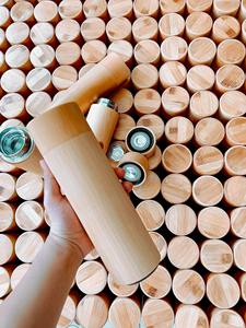 BOUTEILLE D'EAU EN BAMBOU CHAUD ISOLATION THERMIQUE ÉCOLOGIQUE THERMOS avec COUVERCLE EAU BOUILLANTE SÛRE - Product Image 3