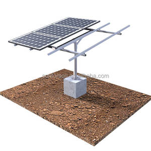 Single <strong>Post</strong> Mounted Solar Panel Pole Ground Mounting <strong>Brackets</strong> Steel Solar Mount - Product Image 4