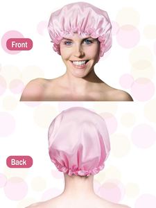 Gorros de Ducha de Plástico de Lujo Directo de Fábrica, Gorros de Ducha Personalizados de Eva con Doble Capa Impermeable para Mujeres, Protección del Cabello - Product Image 2