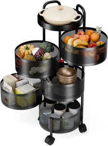 Nouveau produit <span class=keywords><strong>chariot</strong></span> <span class=keywords><strong>à</strong></span> roulettes multifonctionnel en métal rotation <span class=keywords><strong>à</strong></span> 360 degrés cuisine support de stockage de condiments <span class=keywords><strong>chariot</strong></span> <span class=keywords><strong>à</strong></span> fruits et <span class=keywords><strong>légumes</strong></span> - Product Image 3