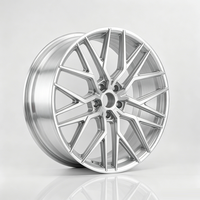 Nuevas Llantas de Aleación de Aluminio Forjado de 22 Pulgadas CPD 5*120 9,5J ET 35 mm CB 72,56 mm con Recubrimiento Plateado Cepillado Personalizado, Ajuste Universal