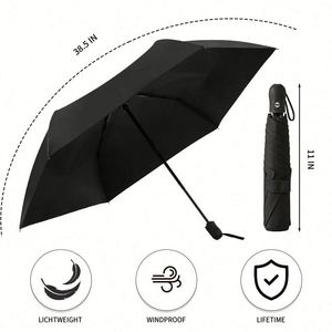 Paraguas Plegable Promocional Mini 3, con Logotipo Personalizado, Sombrilla Portátil Automática para la Lluvia - Product Image 4