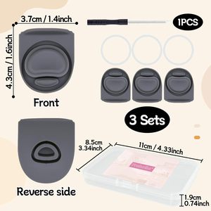 Set di 3 Tappi Grigi di Ricambio in Silicone, Coperchio Antigoccia Compatibile con Owala FreeSip 24oz 32oz - Product Image 5