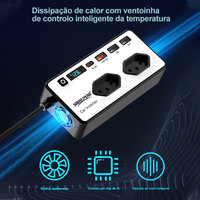 Brésil 350W Onduleur pour Voiture, Onduleur Véhicule à Onde Modifiée, Convertisseur 12V 110V/220V, Chargeur de Voiture pour Ordinateur Portable