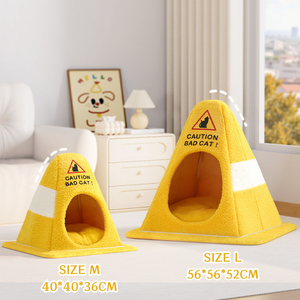 Tente pour <span class=keywords><strong>chat</strong></span> amusante en forme de barrière routière, lit confortable pour <span class=keywords><strong>chat</strong></span> avec <span class=keywords><strong>coussin</strong></span> amovible - Product Image 6