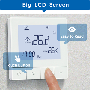 Beok tuya wifi <span class=keywords><strong>chaudière</strong></span> à <span class=keywords><strong>gaz</strong></span> chauffage <span class=keywords><strong>thermostat</strong></span> d'ambiance filaire wifi régulateur de température <span class=keywords><strong>thermostat</strong></span> <span class=keywords><strong>pour</strong></span> chauffage - Product Image 2