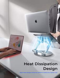 Soporte de Aluminio para Laptop LISEN, Base Elevadora Resistente para Computadora, Soporte Metálico Estable para <span class=keywords><strong>Notebook</strong></span>, Soporte Sólido para Escritorio para MacBook <span class=keywords><strong>Dell</strong></span> de 17 Pulgadas - Product Image 2