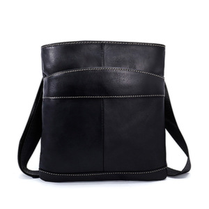 Borsa a tracolla firmata Vintage in vera pelle borsa a tracolla da <span class=keywords><strong>uomo</strong></span> con tasche e tracolla regolabile - Product Image 6