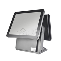 Caissier à double écran tactile capacitif pour supermarché Caisse enregistreuse Intel I3/I5/I7 CPU Android/Linux/Windows OS Wi-Fi