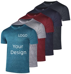 <b>Polyester</b> Embossed Men Sporty T-shirt Factory Manufacturing Quality Customizable T Shirt Custom 140 Grams <b>Tshirt</b> F00 - Product Image 1