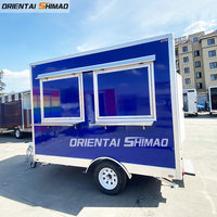 Camion de nourriture mobile Shimao oriental entièrement équipé Nouvelle remorque de pizza de BBQ pour le restaurant fabriquée en Chine avec le matériel de maïs