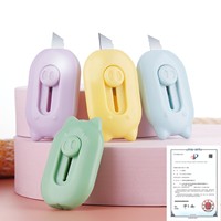 Mini dessin animé couteau utilitaire pratique haute valeur bricolage artisanat coupe-papier personnalisable bureau paquet ouvre-boîte en gros