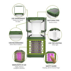 Dayoung Solar LED <span class=keywords><strong>Bug</strong></span> Zapper Lâmpada Acampamento Ao Ar Livre Mosquito Assassino Lanterna - Product Image 4
