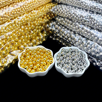 Perles en plastique ABS rondes, or et argent, 500g, 2,5mm-20mm, pour la fabrication de colliers et de bracelets, vente chaude