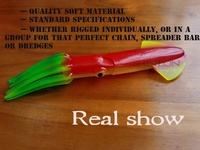 Leurre de pêche au trolling pour thon en plastique souple de 23 cm (9 pouces) en forme de calamar, fabriqué en Chine, pour la pêche au gros gibier et l'équipement de pêche.