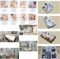 Vente en gros d'usine, maisons modulaires préfabriquées portables extensibles de 20 pieds et 40 pieds, prêtes à être expédiées, maisons préfabriquées mobiles, mini-maisons