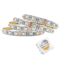 Bande LED SMD professionnelle 5050 RGBW à puce unique, double tension, double couche FPC pour projets commerciaux et de divertissement