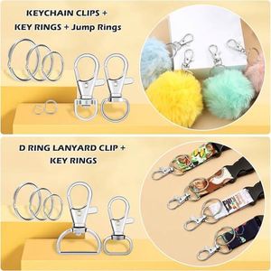 Metal Keychain Craft Supplies Including Key Chain Clips Lanyard <b>Snap</b> <b>Hooks</b> Jump for Chain Making Purse Making Lanyard Making - Product Image 3