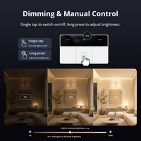 Interrupteur intelligent Zemismart avec écran d'affichage et variateur de lumière, compatible Tuya Zigbee Smart Life Alexa Google Home, personnalisable