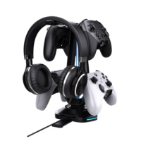 Support pour casque de jeu avec modes d'éclairage - Support de manette - Porte-écouteurs Accessoires pour joueur de bureau