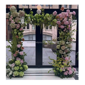 Arcos de Flores Artificiales Blancos y Verdes con Rosas para Decoración de Entrada de Bodas y Hogar - Product Image 3