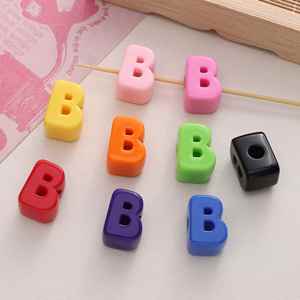 Thick <b>Beads</b> <b>Large</b> Hole Acrylic DIY Plastic Letter <b>Beads</b> Suitable for Keychains Bracelets Ropes Pendants and Ornaments - Product Image 5